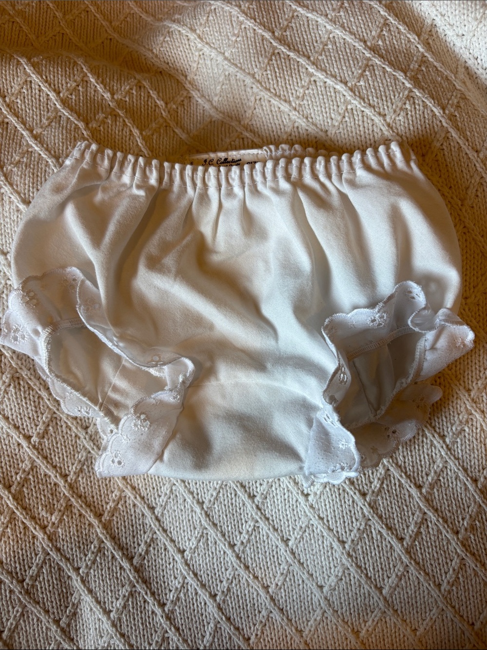 White Ruffle Diaper Cover Bloomers for Babies